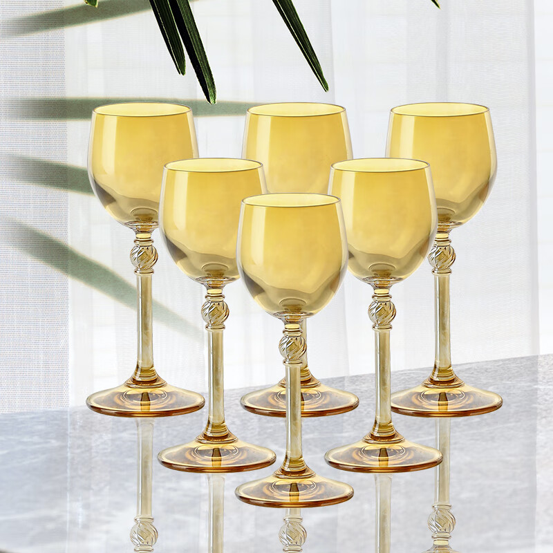 秉季进口白酒高脚杯琥珀色礼盒套装生日乔迁搬家新婚结婚订婚开业礼物