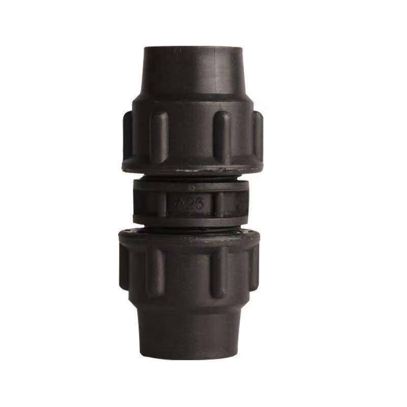 哲弘地适用pe管快接管件配件活接头20水管4分6分四 黑色快接20直接