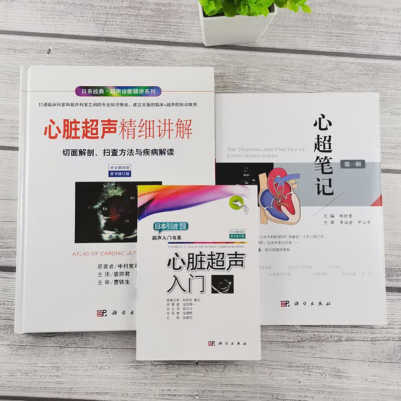 套装3本心脏超声入门书籍 心脏超声精细讲解 心脏超声入门 心超笔记