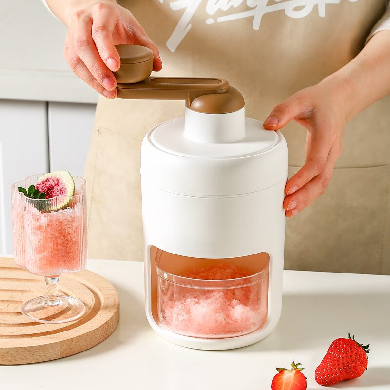 川岛屋（KAWASIMAYA）川岛屋手动刨冰机家用小型制冰机冰沙机芋泥冰绵绵冰手摇碎冰神器 刨冰机【配2个冻冰模具】