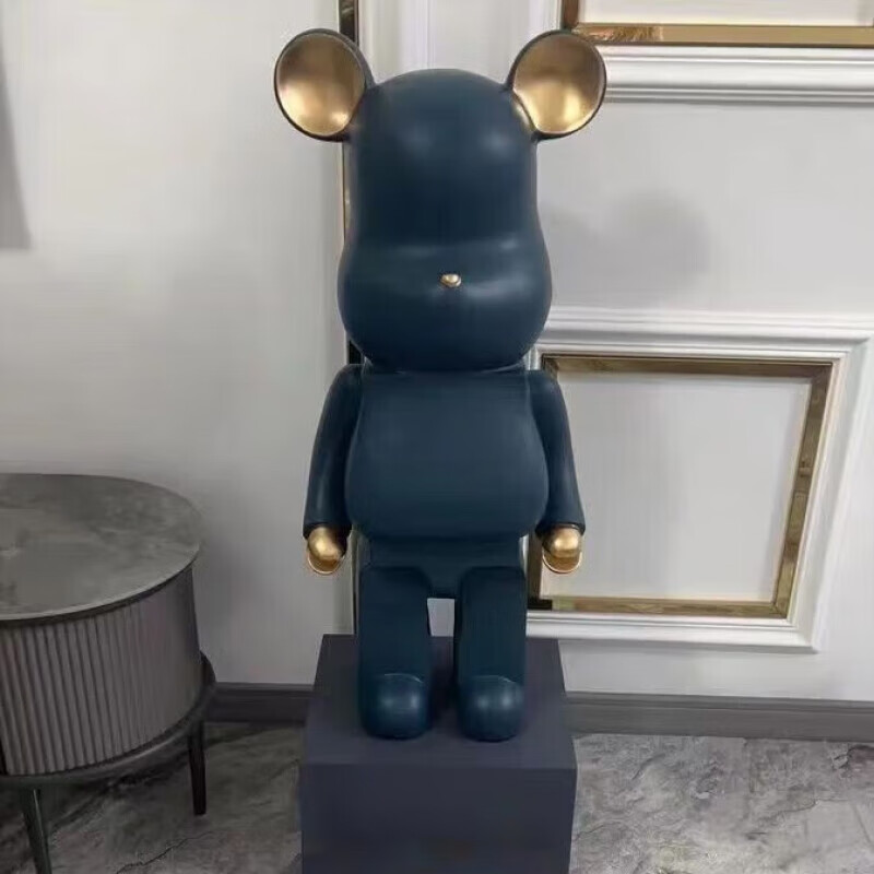 存钱罐落地创意轻奢摆件客厅新居开业乔迁送人礼品 哑光蓝 80cm熊高