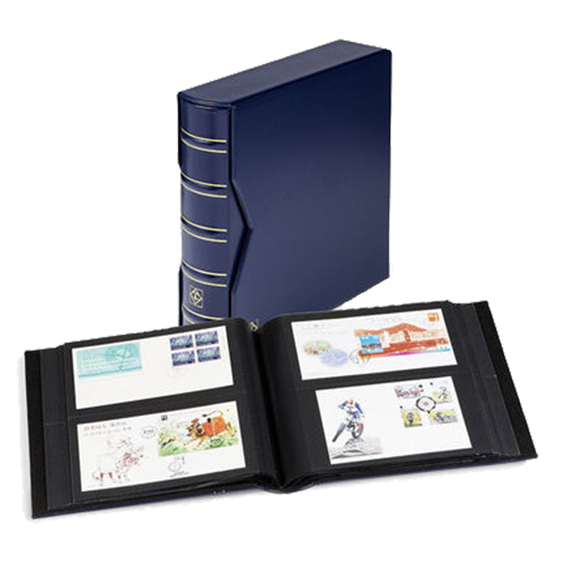Lighthouselighthouse德國進(jìn)口燈塔雙行FDC首日封集郵空冊郵票大容量收藏冊 藍(lán)色 加寬款FDC8