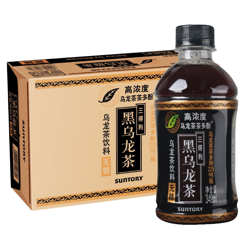 SUNTORY/三得利 无糖黑乌龙茶 茶饮料 349ml*24瓶 整箱 