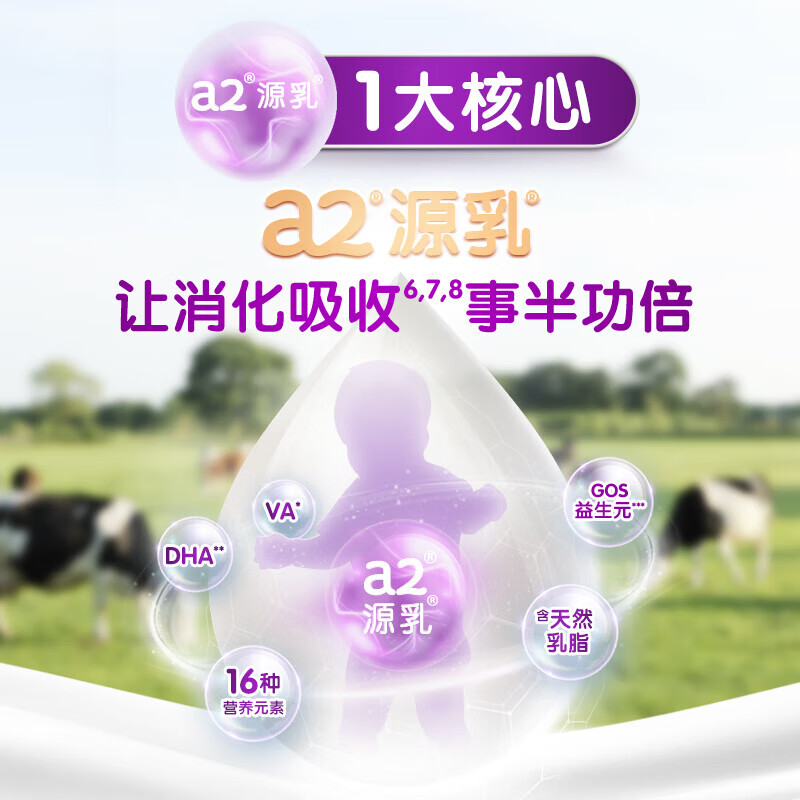 a2新西兰原装进口紫白金婴幼儿配方奶粉含天然A2蛋白 3段(12-48个月) 900g 1罐