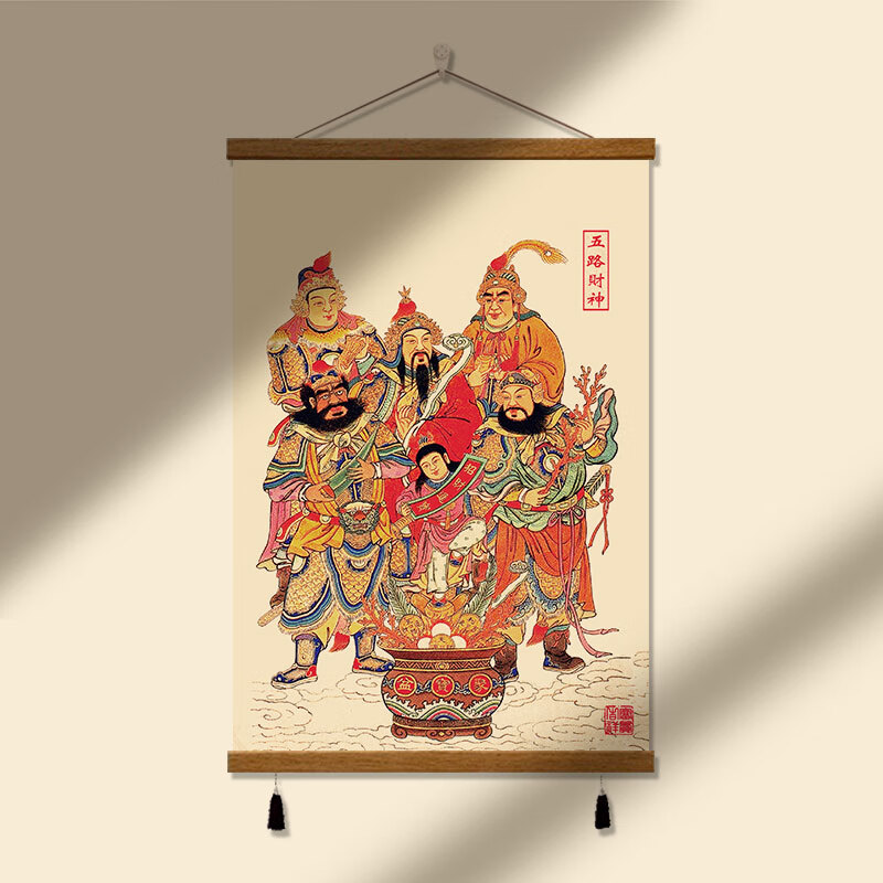 中文版 画布尺寸60x40松木挂轴经济实惠