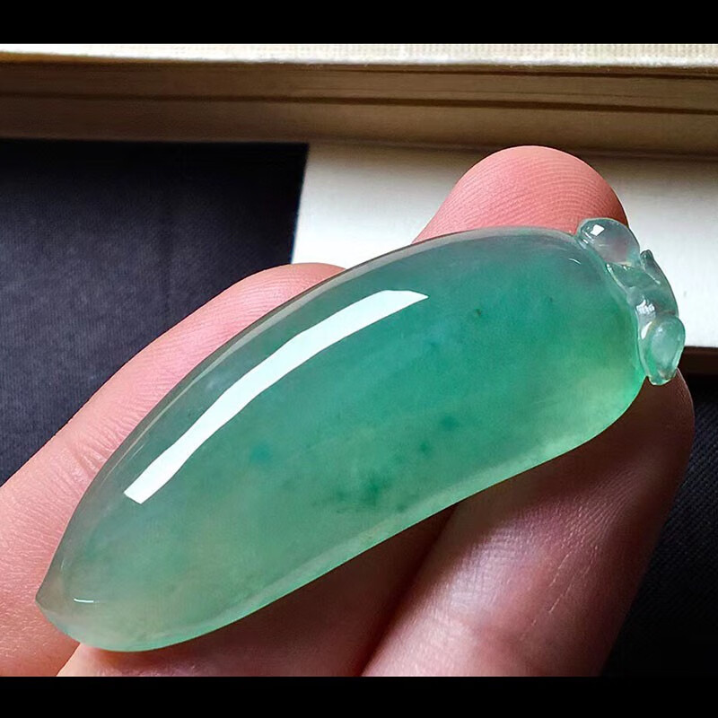 玉佳佳 翡翠冰晴绿福瓜吊坠 缅甸a货翡翠送礼送女友送闺蜜生日礼物女