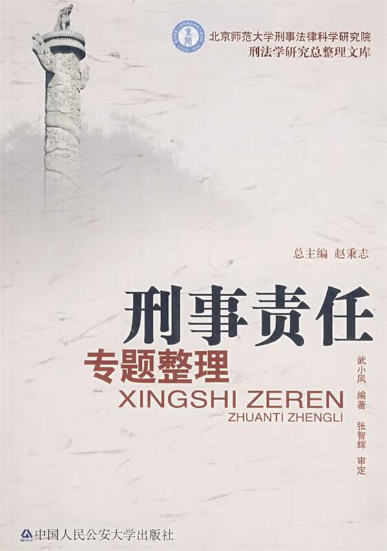 刑事责任专题整理 武小凤 著【正版】
