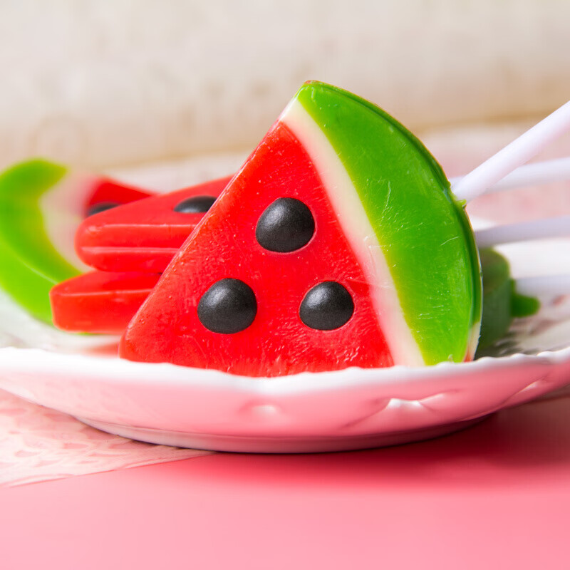 水果味糖果西瓜棒棒糖波板糖20g盒装可爱创意儿童派对超市糖零食 泉旺