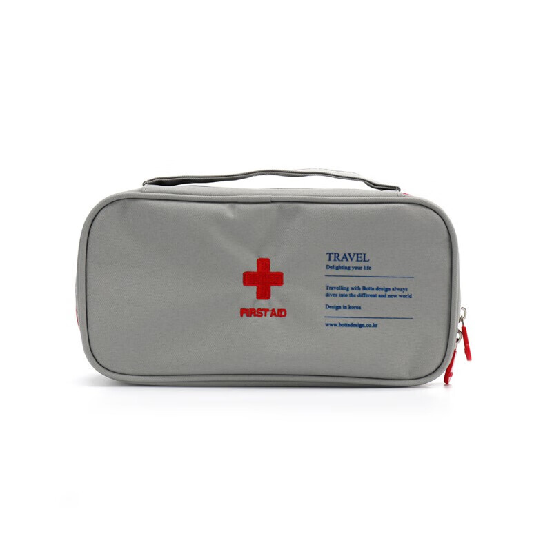 旅行便携户外急救包汽车用家庭家用急救箱车载医药包应急包包 灰色