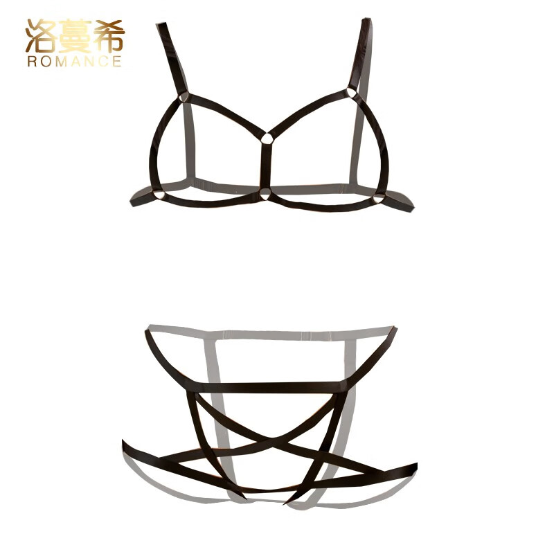 洛蔓希 性感情趣内衣 捆绑内裤弹力绑带 制服诱惑sm角色扮演 情趣三点