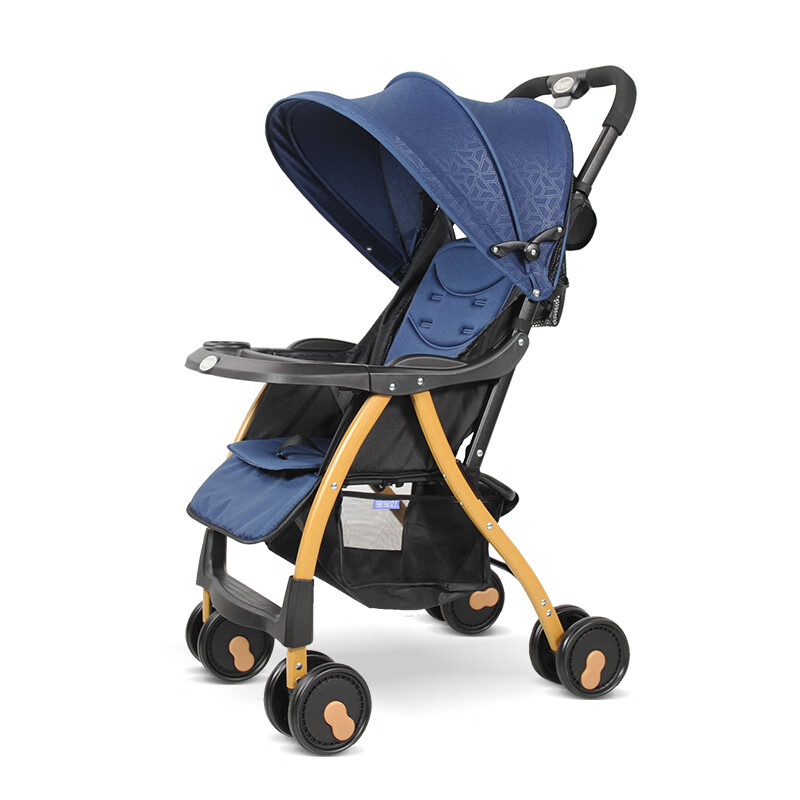 宝宝好婴儿推车轻便折叠婴儿车推车可坐躺儿童伞车宝宝手推车A1蓝色