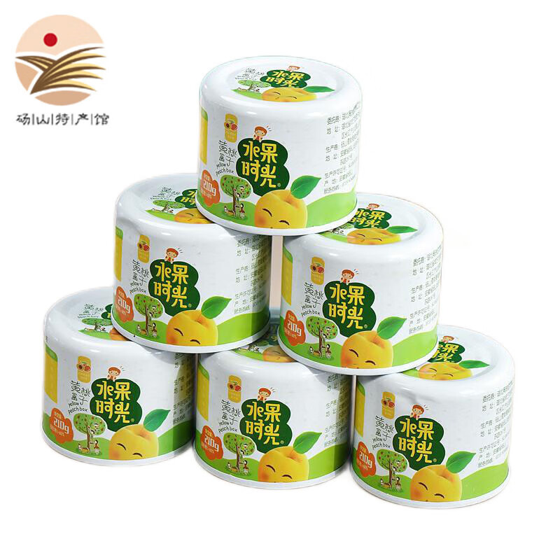 [砀山馆]水果时光砀山黄桃罐头新鲜水果罐头黄桃盒子办公室零食210g*5罐