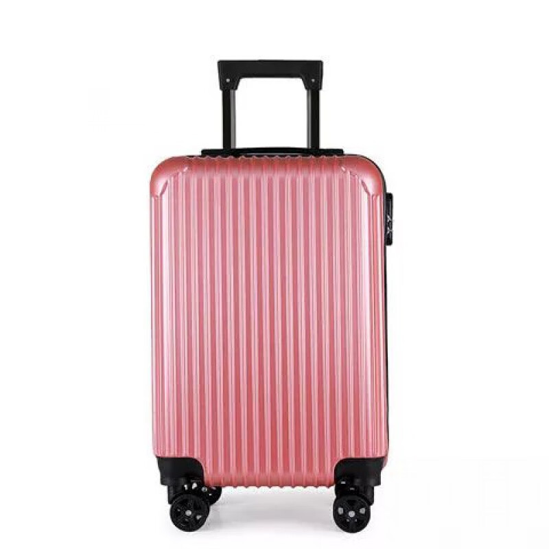 新旅途时尚万向轮拉杆箱行李箱旅行箱密码登机箱男女通用20英寸 玫金
