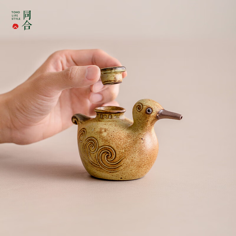同合日本进口手工创意可爱小鸟酱油壶家用餐桌酱油瓶厨房调味瓶子
