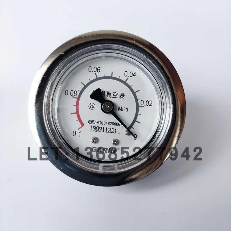 1-0mpa负压表负压泵表头garin定制 0.1~0mpa