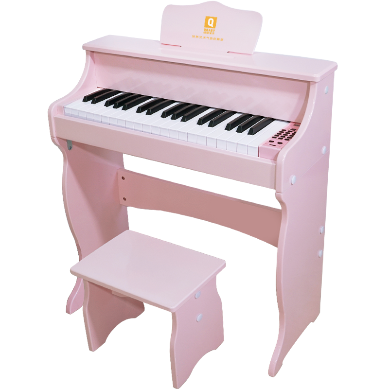 俏娃宝贝（QIAO WA BAO BEI）电子琴儿童小钢琴初学者木质电钢琴女孩玩具乐器生日礼物周岁礼物