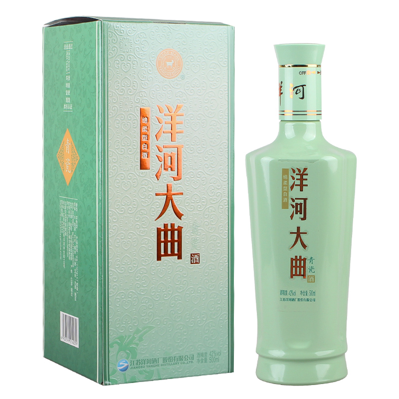 洋河大曲 浓香型白酒 42度 青瓷 单瓶500ml