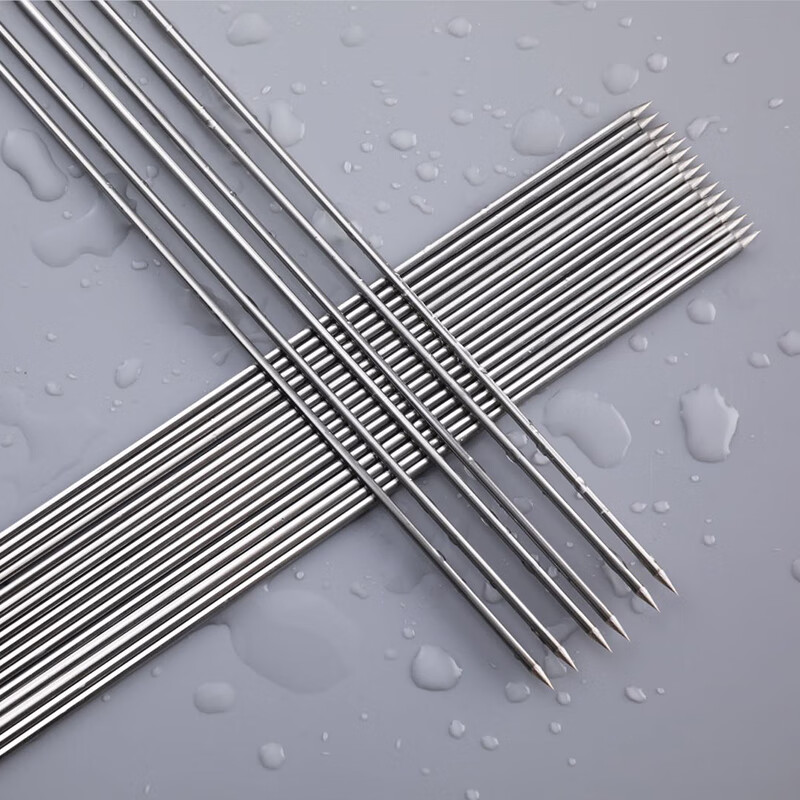 图姆斯烧烤签子不锈钢304食品级不锈钢烧烤签圆签字烤肉签子羊肉串