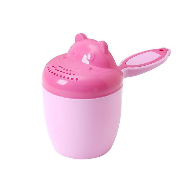 盾博士婴幼儿童洗头杯宝宝刷牙杯花洒河马瓢子塑料戏水洗澡水勺1个随机颜色 一个随机颜色