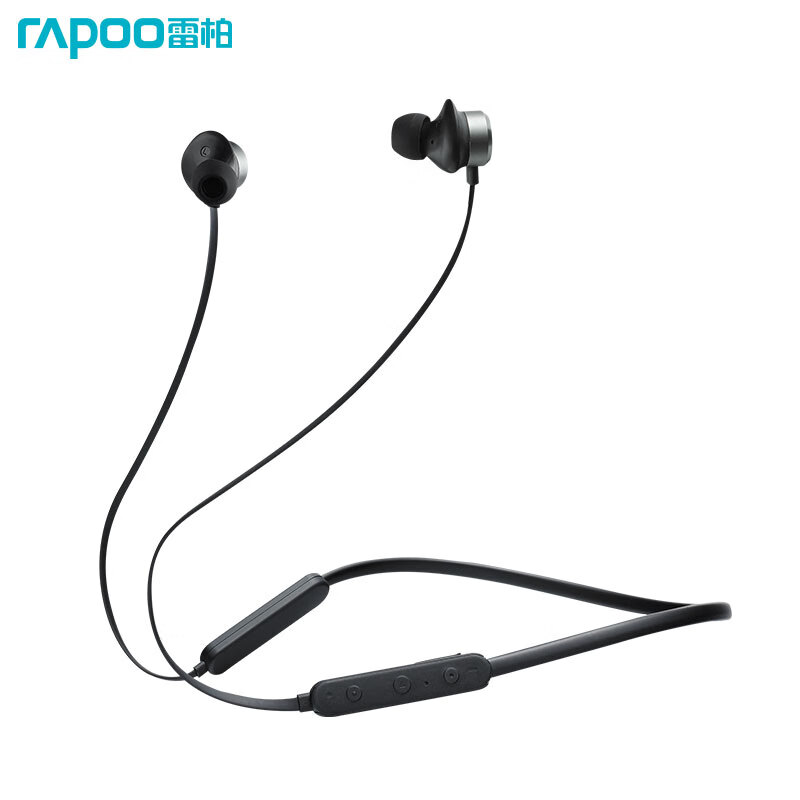 雷柏（RAPOO）S120蓝牙耳机 挂脖耳机 运动耳机 跑步耳机 音乐耳机 入耳式耳机 防水防汗 黑色