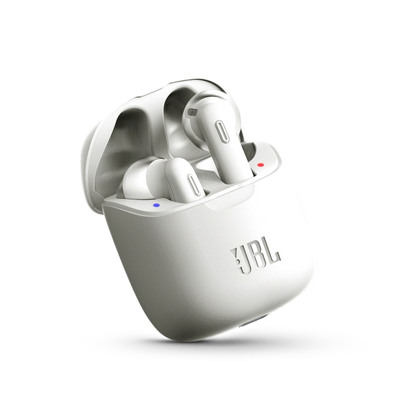 JBL TUNE225TWS 真无线蓝牙耳机 通话降噪手机音乐半入耳式耳机 双耳立体声苹果华为小米耳机 珍珠白