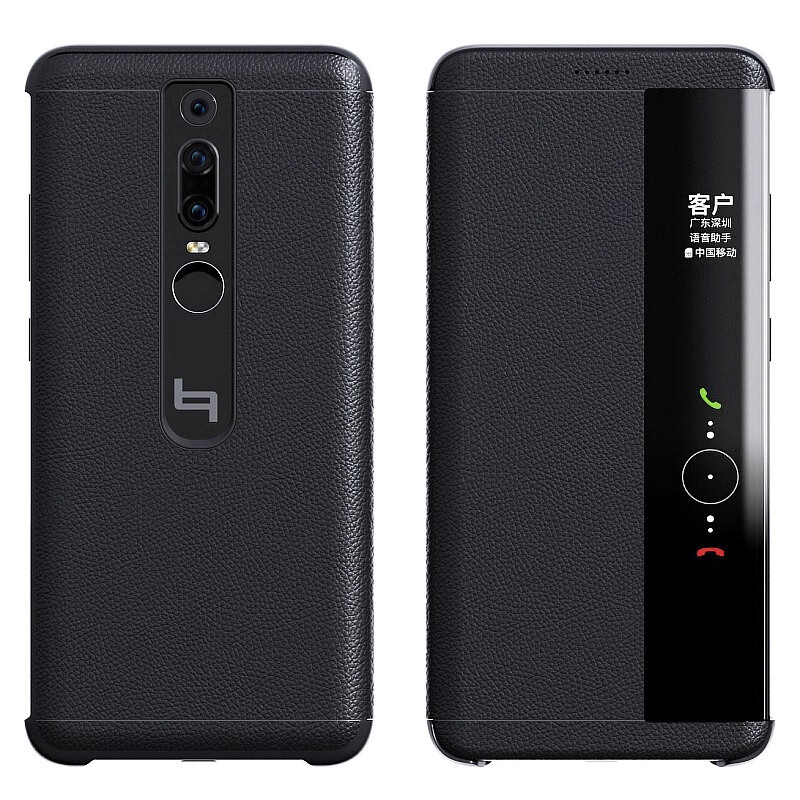 华为porsche design maters保时捷手机壳真皮套neo-al00智能视窗翻盖