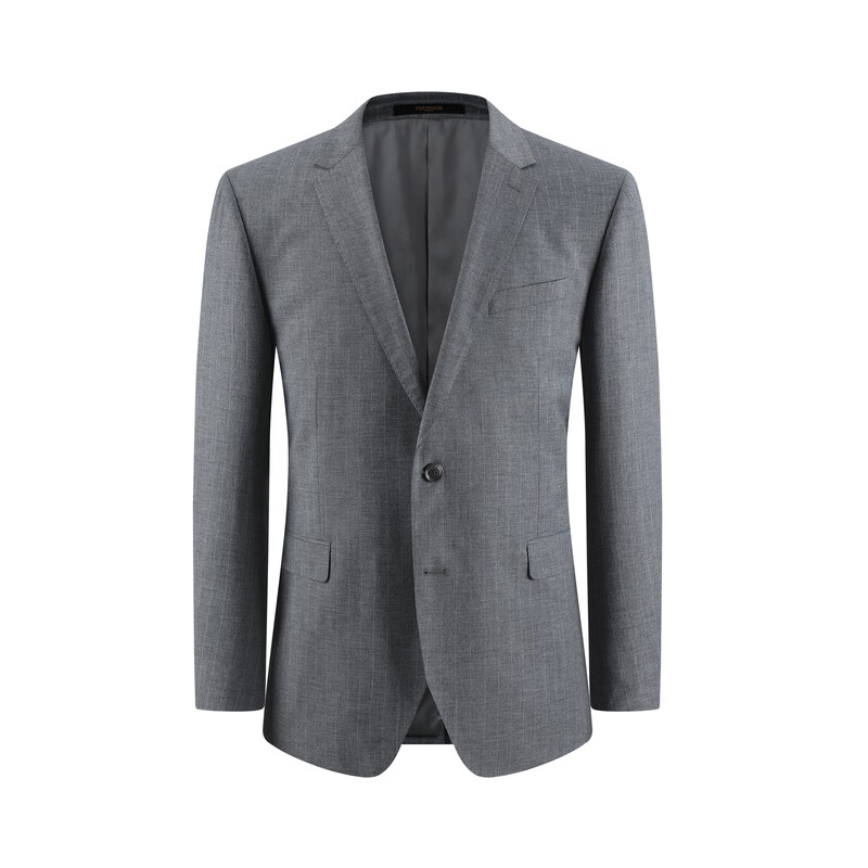 雅戈尔【绵羊毛】西服男西装男春夏套西经典商务细条纹婚礼职场 灰色 2XL 185/108A