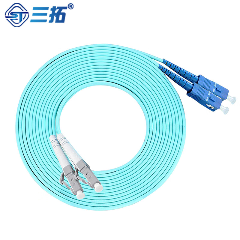 三拓 电信级万兆多模双芯光纤跳线SC-LC 10米