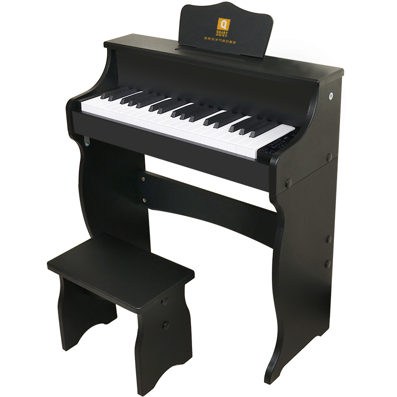 俏娃寶貝木質(zhì)兒童小鋼琴初學(xué)入門(mén)3-6歲寶寶早教2女孩玩具電子琴8生日5禮物 粉磨砂智能鋼琴+延音踏板+真話筒