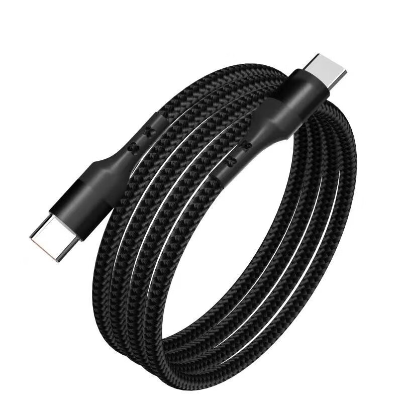 洛斯达 type-c to type-c 数据线pd充电线60w快充 双type-c(编织黑色)