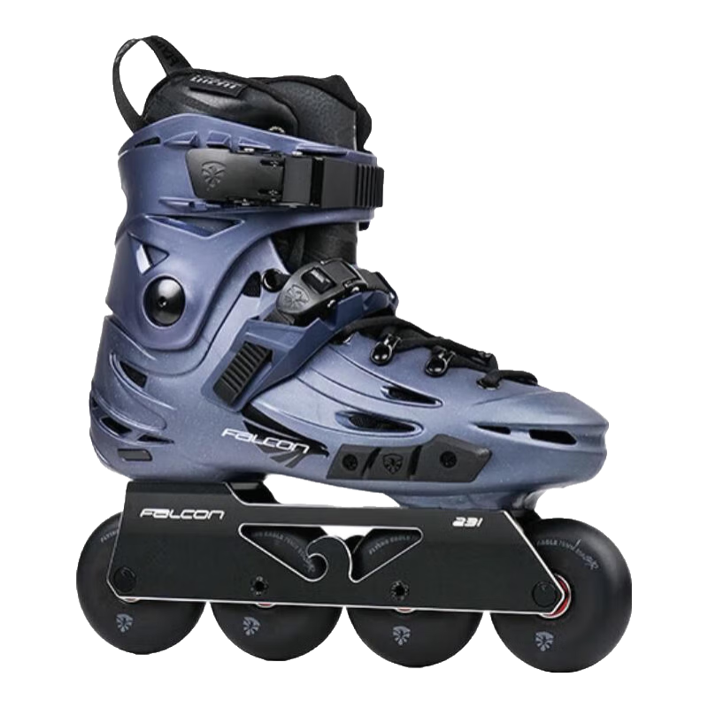 飛鷹 輪滑輪滑鞋F(xiàn)6S PRO 花式平花鞋休閑刷街剎車fsk成人溜冰鞋旱冰鞋 藏青色基礎護具套餐 42