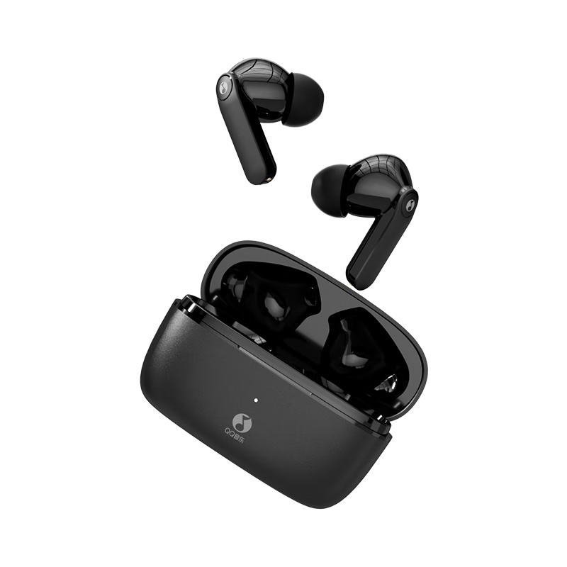 QQ音乐ET61-黑色 ANC真无线蓝牙耳机主动降噪入耳式通话降噪运动跑步适用华为苹果小米 K-AIR系列