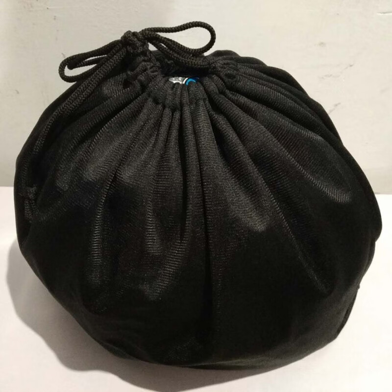 摩托车头盔收纳袋全盔电车头盔布袋收纳袋透气薄防尘袋加绒头 黑色