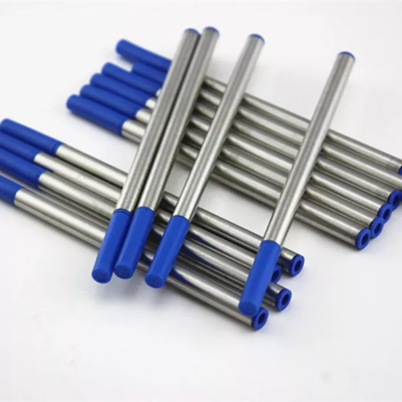 12支宝珠笔芯0.5mm签字笔芯通用金豪保尔白雪文具笔配件 0.5mm蓝色芯 1支笔替芯