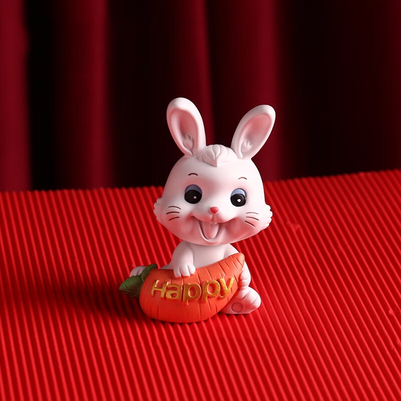 蔓森鑫创意治愈系小兔子学生书桌面装饰摆件办公室解压女生老师礼物
