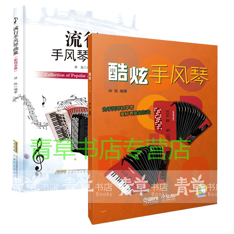流行手风琴曲集 酷炫手风琴 仲凯著 手风琴基础教程 初学者自学入零门