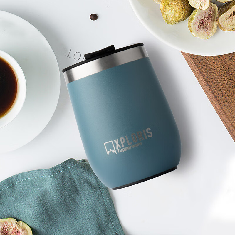 特百惠(tupperware) 艾珀斯随饮隔温杯304不锈钢保温杯广口直饮水杯