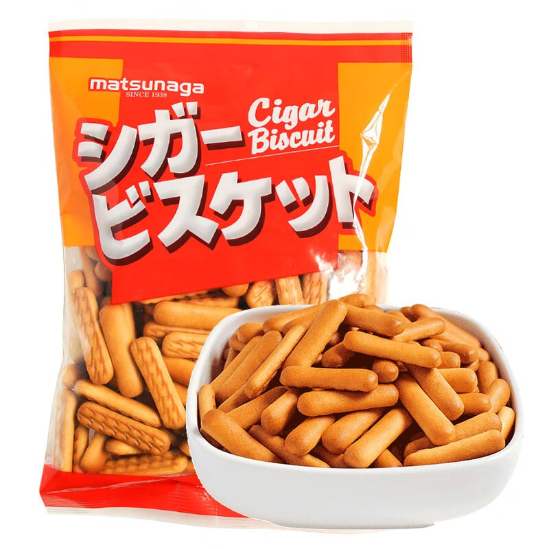 日本进口零食品 松永 手指饼干 170g 小袋 搭配牛奶 特产休闲小吃