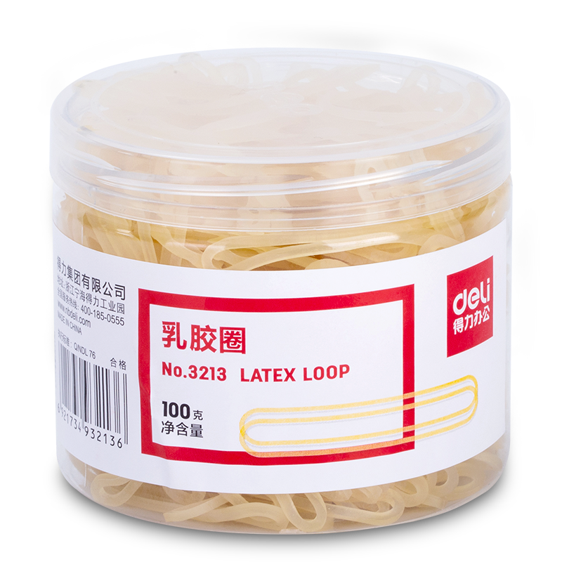 ������deli������������칫���õ����齺Ȧ/��Ƥ��/��Ȧ/ţƤ�� ����칫��Ʒ 100g/Ͳ 3213