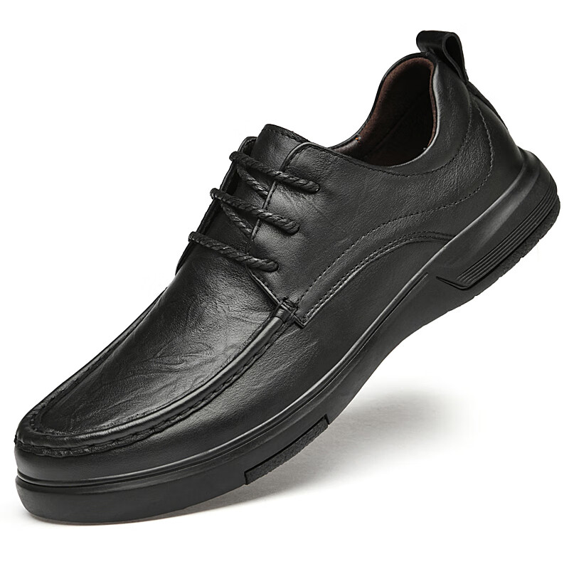 tataaolun)男鞋2024夏季新款透气软面软底商务正装爸爸休闲皮鞋男父潮