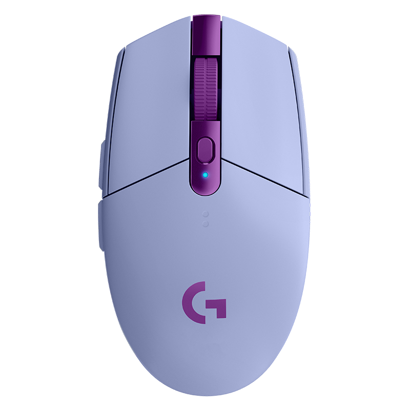 罗技（G）G304 LIGHTSPEED无线鼠标 游戏鼠标 轻质便携 吃鸡鼠标 绝地求生 鼠标宏 淡紫色 12000DPI