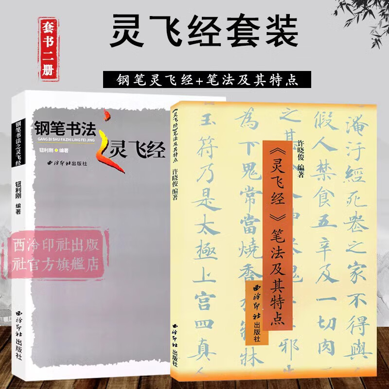 钢笔书法灵飞经套书全2册 笔画部首结构章法技法图解中小学生成人临摹书法练字帖硬笔楷书入门教程教材 钢笔速成基础训练教材书籍