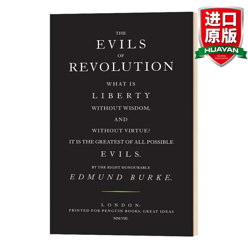 英文原版 革命的恶性 The Evils of Revolution 埃德蒙伯克Edmund Burke