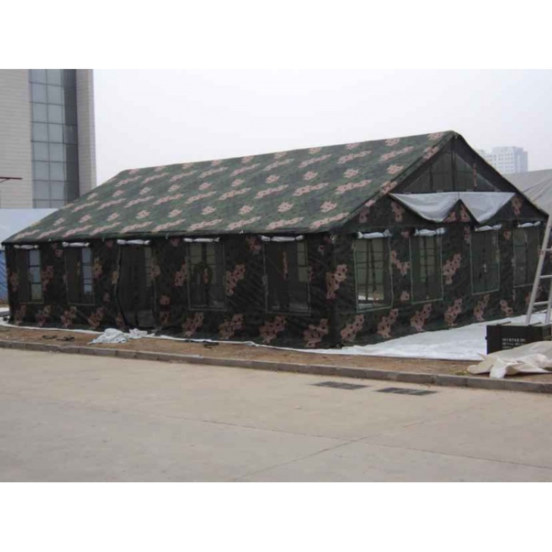 2006-72制式72平米餐厅帐蓬施工野战迷彩炊事帐篷帆布含地布配件 72
