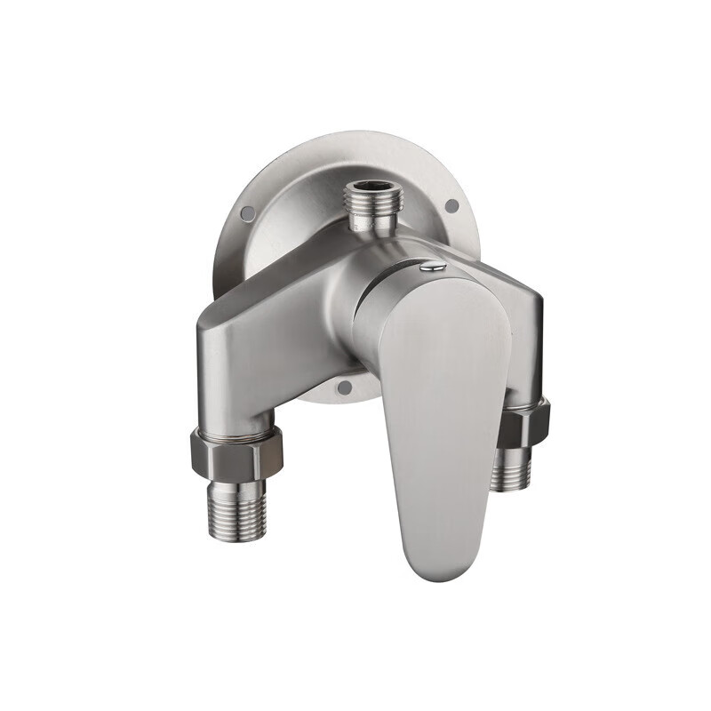 哩嗹啰嗹304不锈钢冷热升降明装混水阀龙头花洒 明装淋浴 曲脚