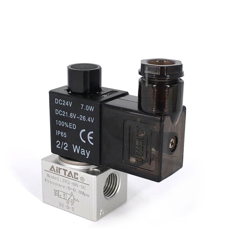 二位三通大流量真空电磁阀 3v2-08-nc 3v208ncb 3v208nc_dc24v常闭