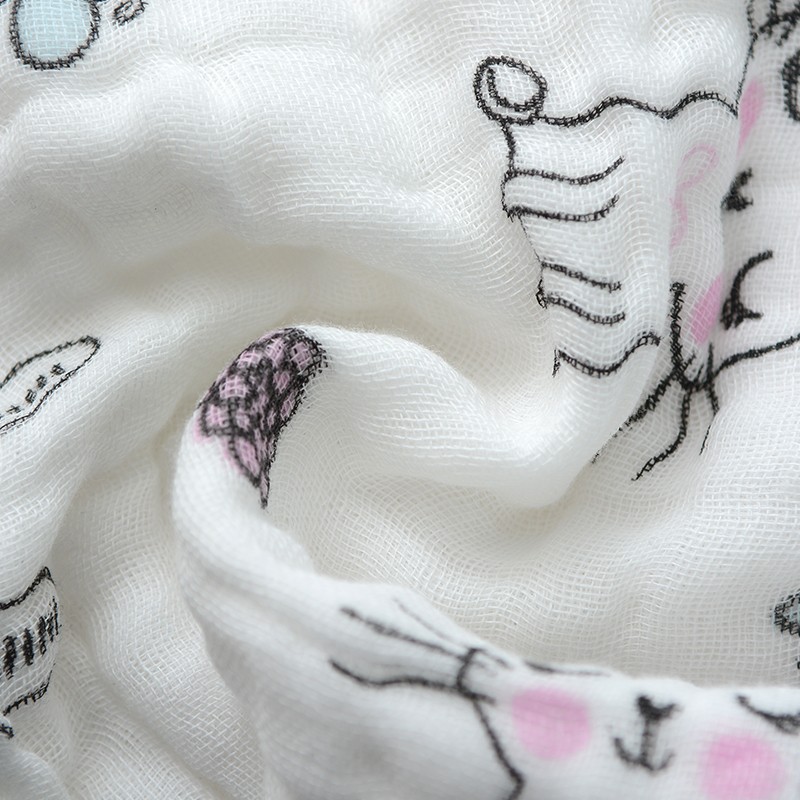 洁丽雅五条装A类纯棉纱布口水巾5条装婴幼儿小毛巾方巾宝宝精梳棉 B款【25*50CM五条装】