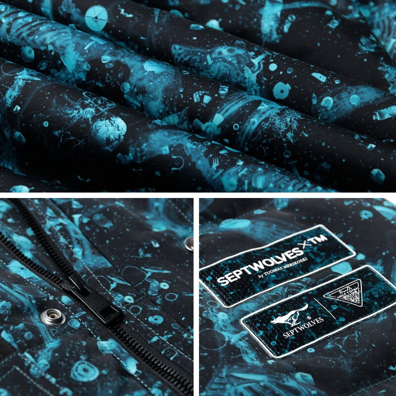 七匹狼【设计师联名款】羽绒服男冬季新款潮流男装外套 001(黑色) XL 175/92A