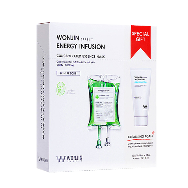 WONJINEFFECT原辰胜肽氨基酸吊瓶精华面膜10片/盒+洗面奶80ml-价格走势和销量趋势|京东面膜历史价格在线查询