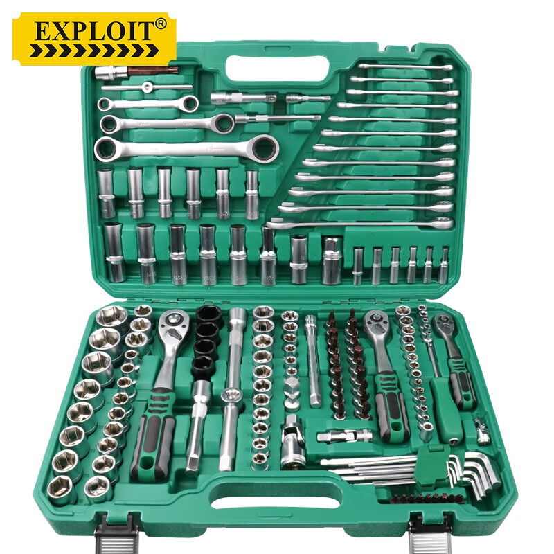开拓(exploit)汽修套筒扳手套装棘轮扳手工具箱修车套筒全套 专业级